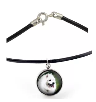Samojed naszyjnik w pudełku ze zdjęciem Art-Dog