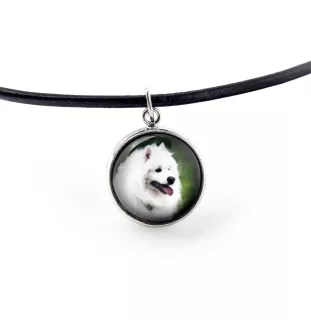 Samojede, Samoyed, Samojedenhund, Samojedenspitz - Halskette in einer Schachtel, elegante Verzierung, Anhänger der Marke Art-Dog