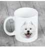 Samoyède - tasse avec une photo et un motif de chien géométrique Art-Dog