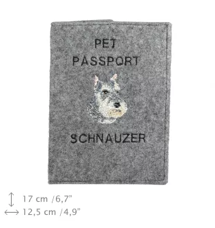 Schnauzer I - Porte passeport pour chien, porte document, cadeau pour le voyageur de la marque Art-Dog