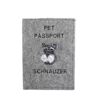 Schnauzer II - Porte passeport pour chien, porte document, cadeau pour le voyageur de la marque Art-Dog