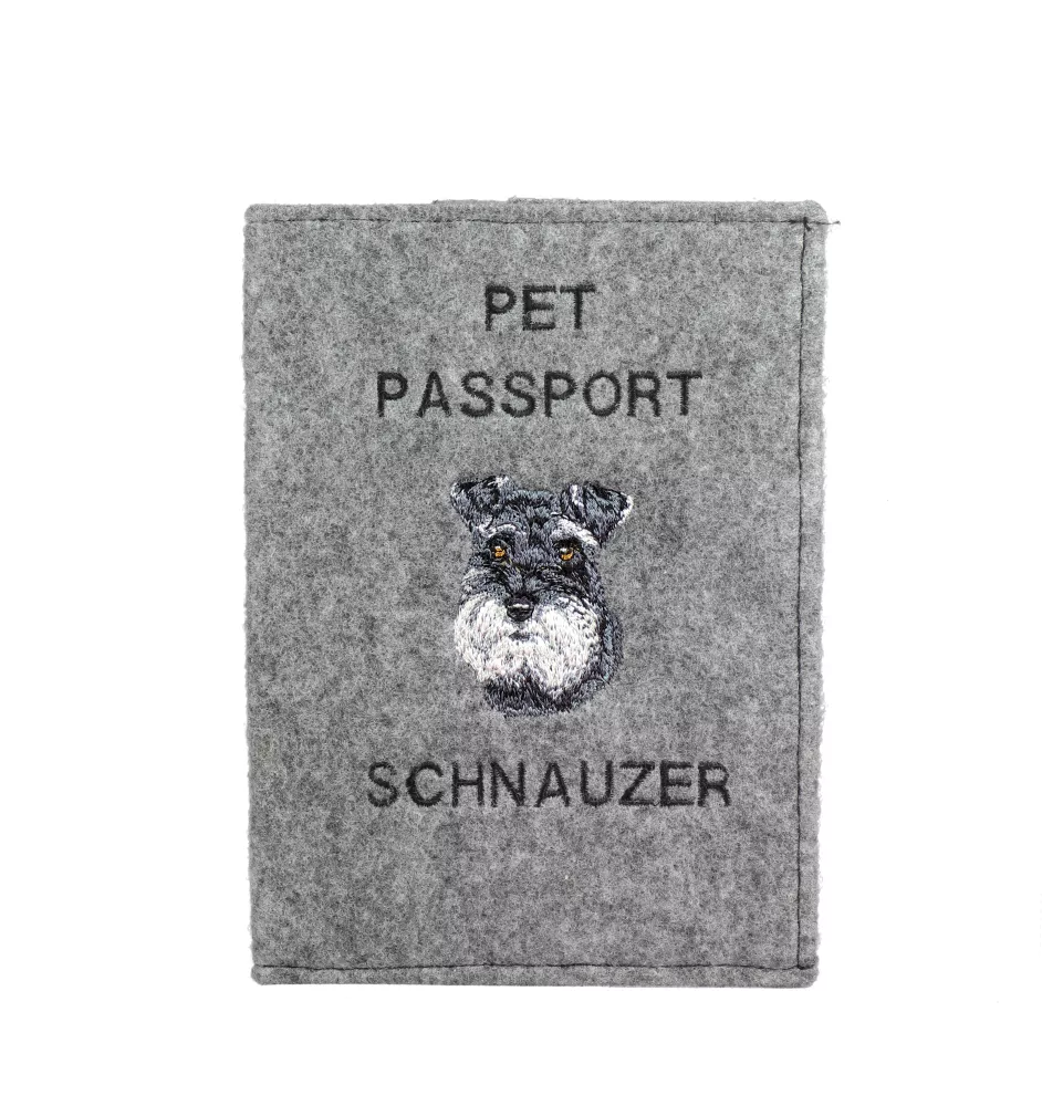 Schnauzer II - Porte passeport pour chien, porte document, cadeau pour le voyageur de la marque Art-Dog