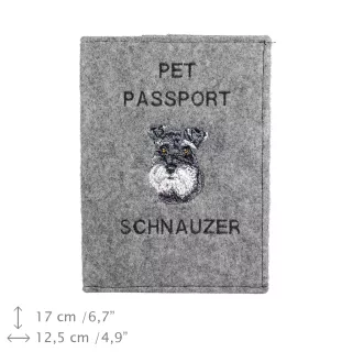 Schnauzer II - Porte passeport pour chien, porte document, cadeau pour le voyageur de la marque Art-Dog