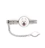 Samojede, Samoyed, Samojedenhund, Samojedenspitz - geometrische Krawattennadel mit Bild und Schriftzug von Art-Dog