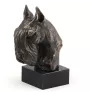 Schnauzer I - Hundestatue, Büste auf Steinsockel, Skulptur, Trophäe für Hundeausstellung der Marke Art-Dog