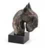 Schnauzer I - Hundestatue, Büste auf Steinsockel, Skulptur, Trophäe für Hundeausstellung der Marke Art-Dog