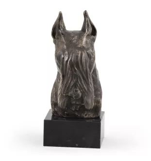 Schnauzer I - Dog statue, bust on stone base, sculpture, trophy for dog show by Art-Dog brand