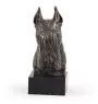 Schnauzer I - Hundestatue, Büste auf Steinsockel, Skulptur, Trophäe für Hundeausstellung der Marke Art-Dog