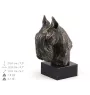 Schnauzer I - Hundestatue, Büste auf Steinsockel, Skulptur, Trophäe für Hundeausstellung der Marke Art-Dog