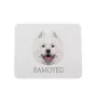 Samoyed, Bjelkier, Samoiedskaya Sobaka - geometric mouse pad with a picture and text by Art-Dog