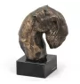 Schnauzer II - Hundestatue, Büste auf Steinsockel, Skulptur, Trophäe für Hundeausstellung der Marke Art-Dog