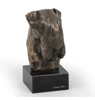 Schnauzer II - Hundestatue, Büste auf Steinsockel, Skulptur, Trophäe für Hundeausstellung der Marke Art-Dog