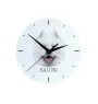 Samoyed, Bjelkier, Samoiedskaya Sobaka - geometric wall clock with a picture and the brand name Art-Dog