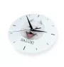 Samoyed, Bjelkier, Samoiedskaya Sobaka - geometric wall clock with a picture and the brand name Art-Dog
