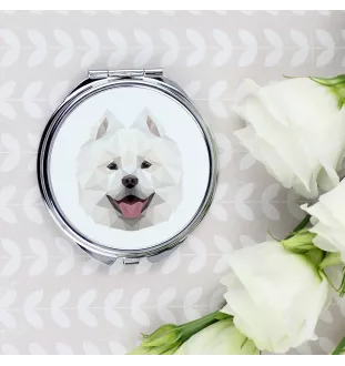 Samoyède - miroir avec une image et un motif géométrique de la marque Art-Dog