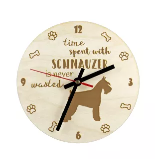 Sznaucer, Schnauzer I zegar ze sklejki Art-Dog