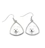 Samoyed, Bjelkier, Samoiedskaya Sobaka - dog earrings, hanging earrings with a picture, personalized jewelry with Art-Dog brand print