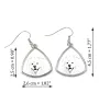 Samoyède - boucles d'oreilles avec chien, boucles d'oreilles pendantes avec photo, bijoux personnalisés avec impression de la marque Art-Dog