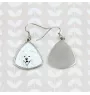 Samojede, Samoyed, Samojedenhund, Samojedenspitz - Hund Ohrringe, hängende Ohrringe mit Bild, personalisierter Schmuck mit dem Aufdruck der Marke Art-Dog