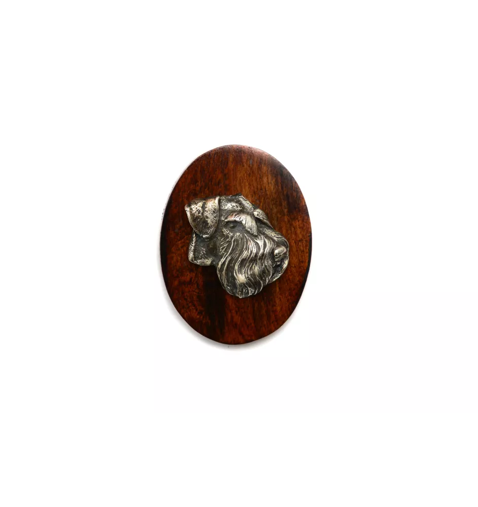 Schnauzer IV - Dog show brooch, starter number clip, dog pin by Art-Dog