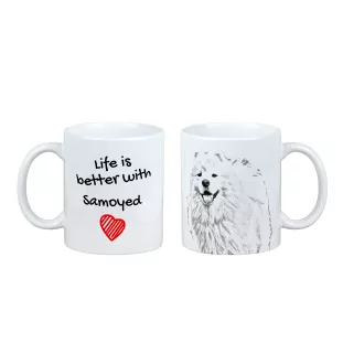 Samojed kubek z psem life is better Art-Dog