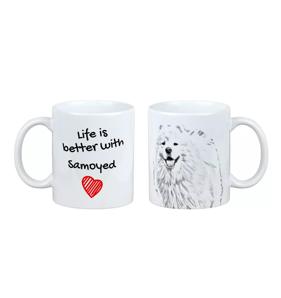 Samojed kubek z psem life is better Art-Dog
