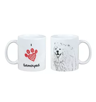 Samoyède - tasse avec chien, une tasse adorable avec une illustration, un cadeau avec votre photo de la marque Art-Dog