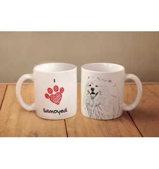 Samoyède - tasse avec chien, une tasse adorable avec une illustration, un cadeau avec votre photo de la marque Art-Dog
