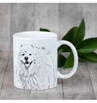 Samojed kubek z psem Makes me happy Art-Dog