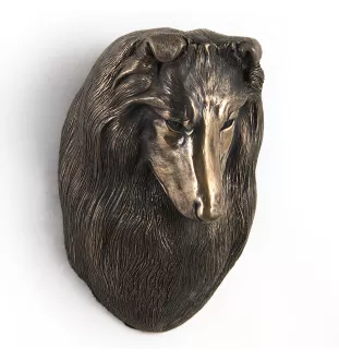 Schottischer Schäferhund - Hundestatue, hängende Büste, einzigartige Dekoration für Hundeliebhaber der Marke Art-Dog