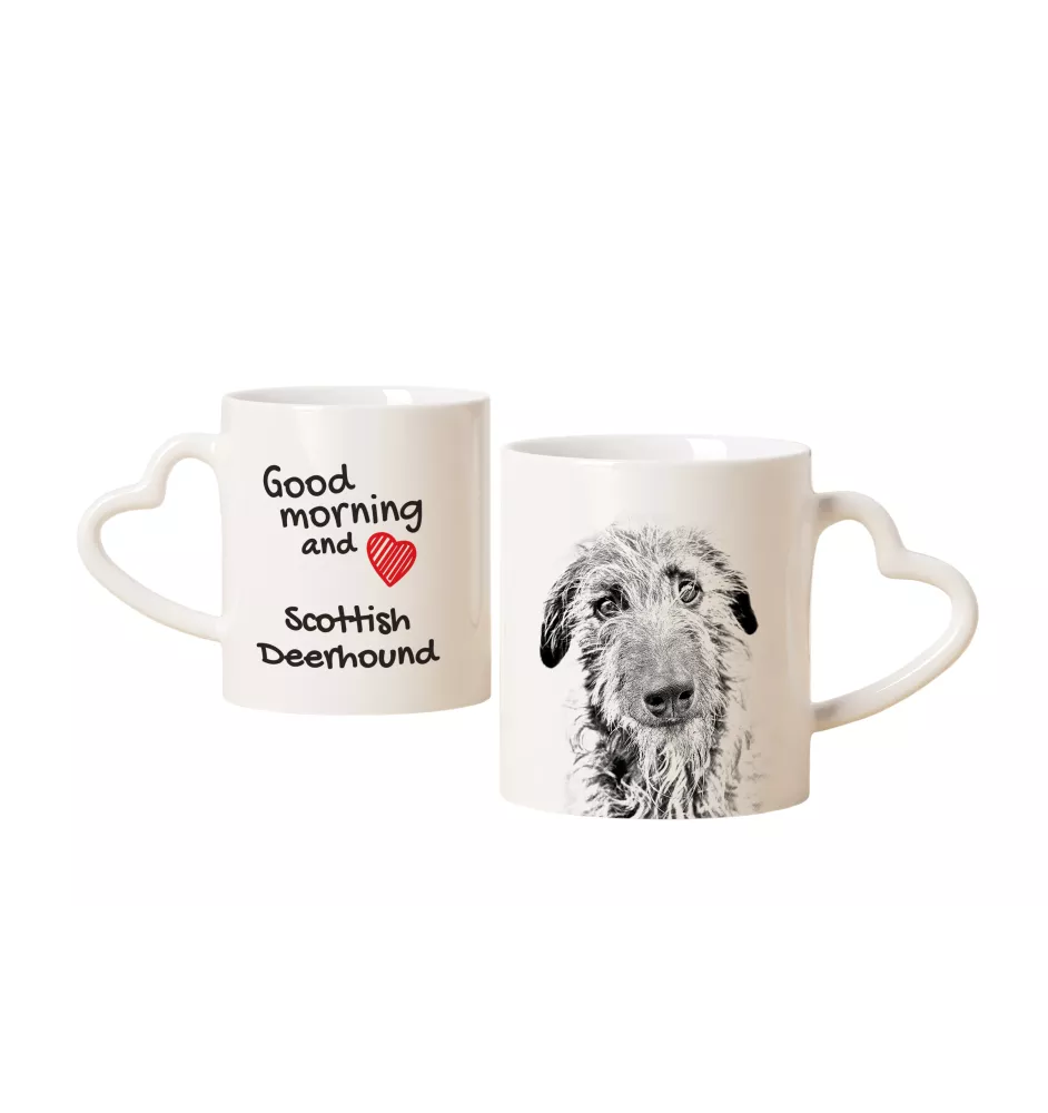 Lévrier écossais - tasse avec chien, une tasse adorable avec une anse en forme de cœur, un cadeau universel de la marque Art-Dog