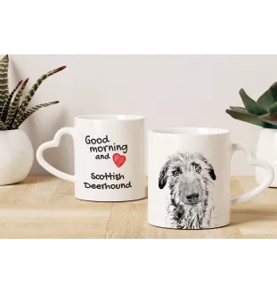 Lévrier écossais - tasse avec chien, une tasse adorable avec une anse en forme de cœur, un cadeau universel de la marque Art-Dog
