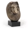 Schottischer Schäferhund - Hundestatue, Büste auf Steinsockel, Skulptur, Trophäe für Hundeausstellung der Marke Art-Dog