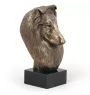 Schottischer Schäferhund - Hundestatue, Büste auf Steinsockel, Skulptur, Trophäe für Hundeausstellung der Marke Art-Dog