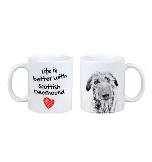 Schottischer Hirschhund - Tasse mit Hund, Tasse mit Bild, personalisiertes Geschenk der Marke Art-Dog