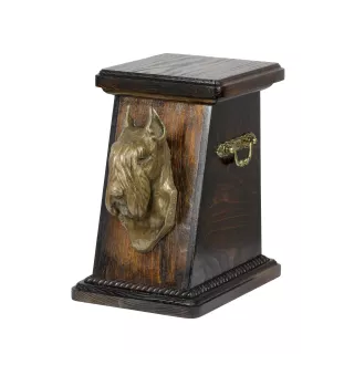 Schnauzer I - urne pour les cendres d'un chien, une urne élégante avec une statuette, une urne commémorative avec un buste de chien de la marque Art-Dog