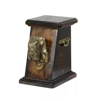 Schnauzer II eine Ascheurne für Hunde, eine elegante Urne mit einer Statue, eine Gedenkurne mit dem Porträt eines Hundes von der Marke Art-Dog