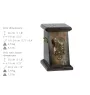 Schnauzer II - urn for dog ashes, elegant urn with a statue, commemorative urn with a bust of a dog by Art-Dog brand