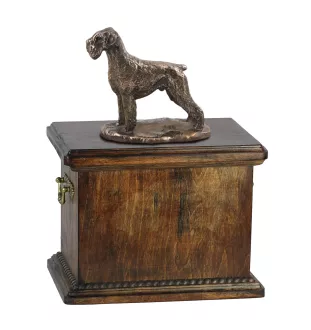 Schnauzer I - urn for the ashes of a dog, urn with a statuette, elegant urn in the classic style of the Art-Dog brand