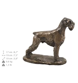 Schnauzer I eine Urne für die Asche des Hundes, eine Urne mit einer Statue, eine elegante Urne im klassischen Stil der Marke Art-Dog
