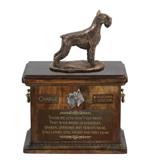 Schnauzer I - urne pour les cendres de chien, urne avec une statuette, urne personnalisée pour les cendres de chien de la marque Art-Dog