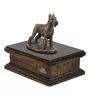Schnauzer II urne in Hundeasche, personalisierte Urne mit Statue, Holzurne mit Hund von Art-Dog