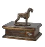 Schnauzer III - urne pour cendres de chien, urne personnalisée avec une statuette, urne en bois avec un chien de la marque Art-Dog