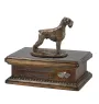 Schnauzer IV urne in Hundeasche, personalisierte Urne mit Statue, Holzurne mit Hund von Art-Dog