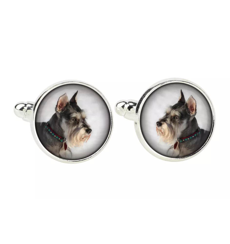 Schnauzer I - cufflinks, a shirt accessory, a shirt pendant from the Art-Dog brand