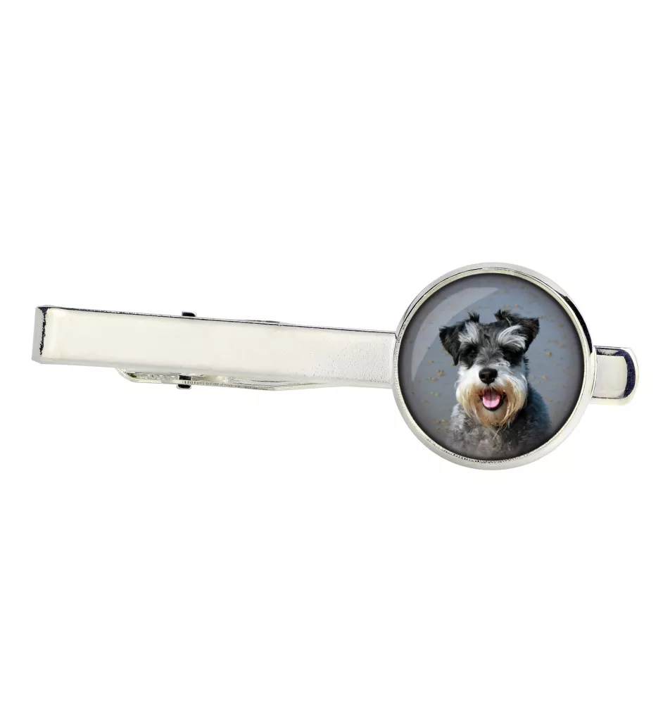 Sznaucer, Schnauzer spinka do krawata ze zdjęciem Art-Dog