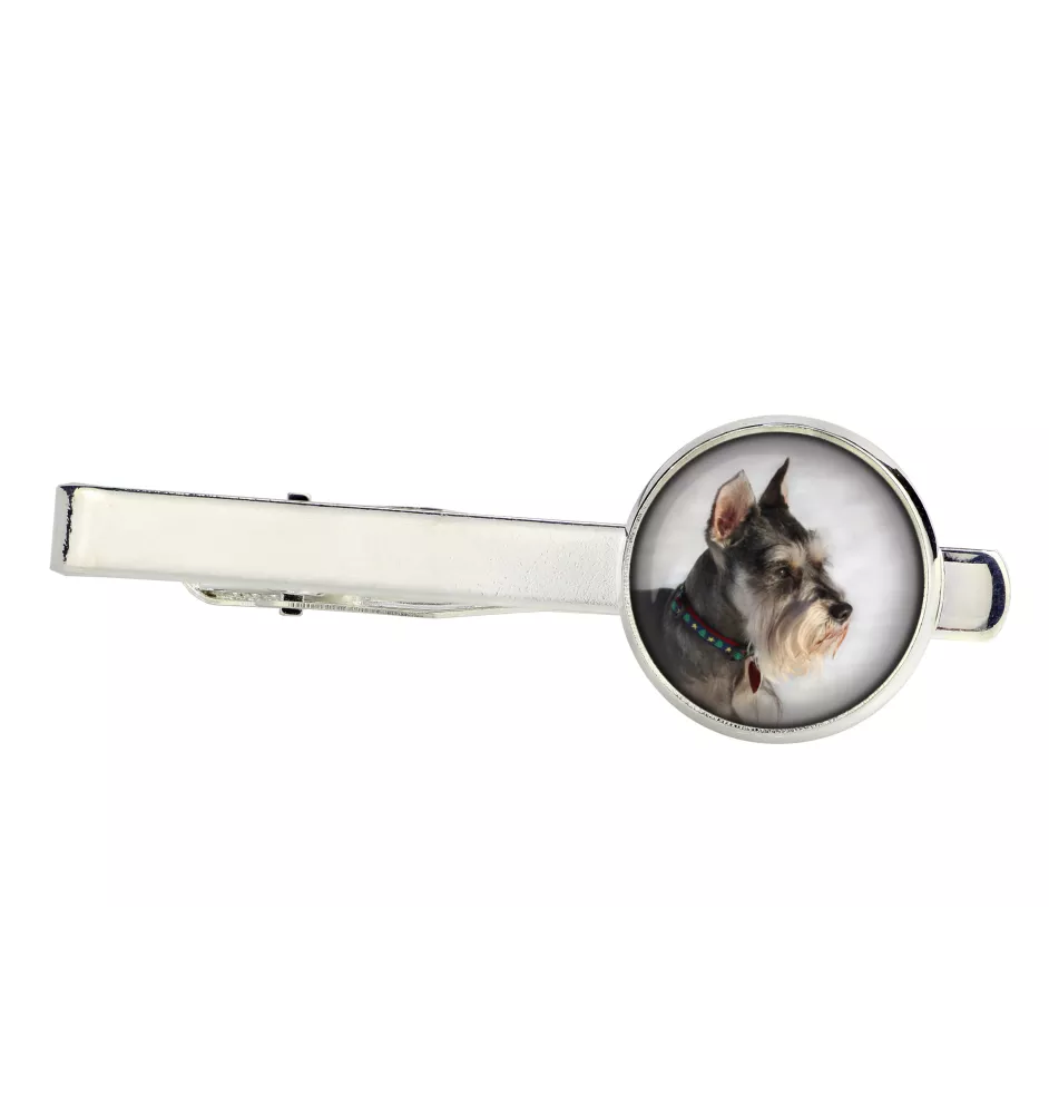 Schnauzer I - tie clip, ornament, jewelry for an evening outfit by Art-Dog