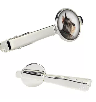 Schnauzer I - tie clip in a box, stylish tie, personalized jewelry from the Art-Dog brand
