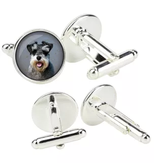 Schnauzer - Manschettenknöpfe in einer Schachtel, handgefertigter Schmuck, Produkt der Marke Art-Dog