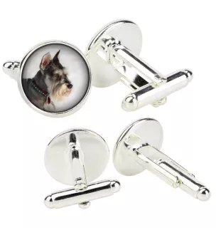 Schnauzer I - cufflinks in a box, handmade jewelry, product of the Art-Dog brand